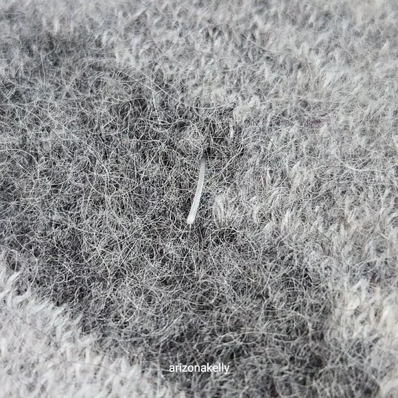 NWOT Grey Knit Camo Scarf Wool Alpaca - Picture 4 of 13